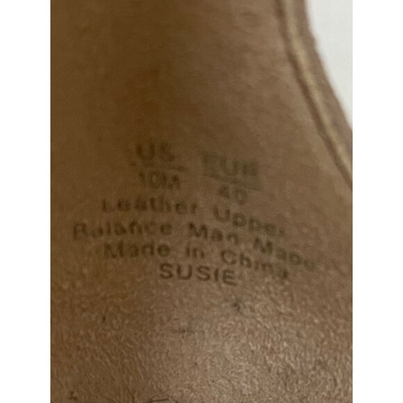 Sam Edelman Womens Susie Ankle Strap Block Heel Sandals Size 10M Beige Leather - Picture 5 of 9